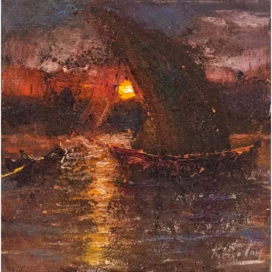 Suda Zaman Yağlı Boya Tablosu