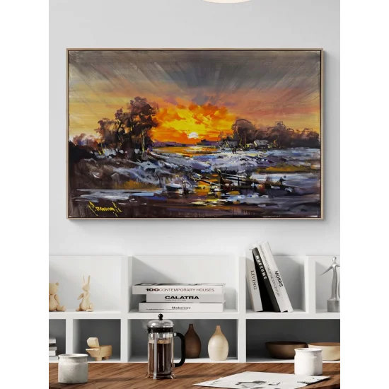 Evening Falling into the Waters Oil Painting