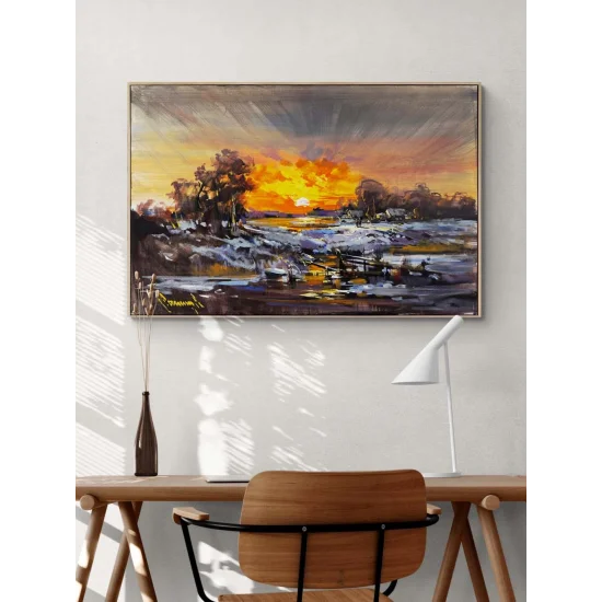 Evening Falling into the Waters Oil Painting