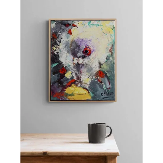 Taşların Üzerinde Güvercinler Yağlı Boya Tablosu