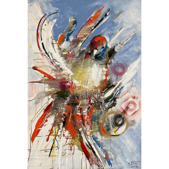 Teknolojik Uçuşlar Yağlı Boya Tablosu