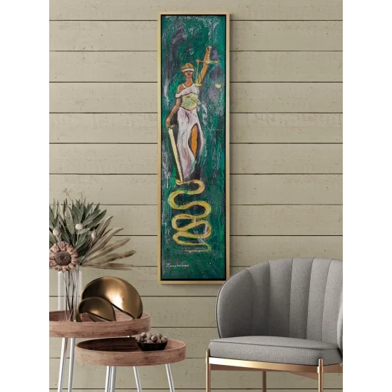 Scales and Sword Oil Painting