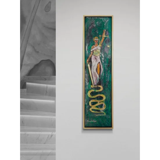 Scales and Sword Oil Painting