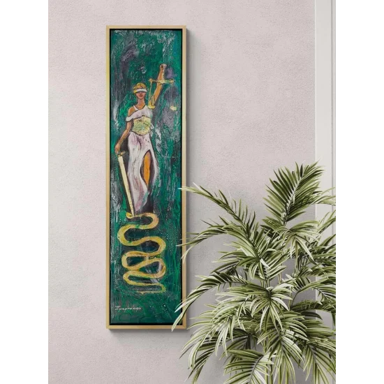 Scales and Sword Oil Painting