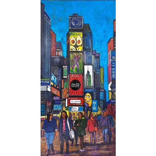 Times Meydanı Parıltısı Yağlı Boya Tablosu