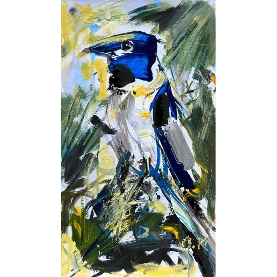 Tropical Bird Oil Painting