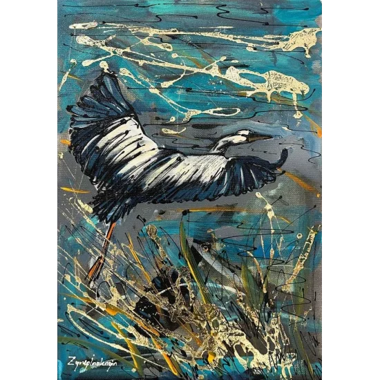 Flight of the Crane Oil Painting