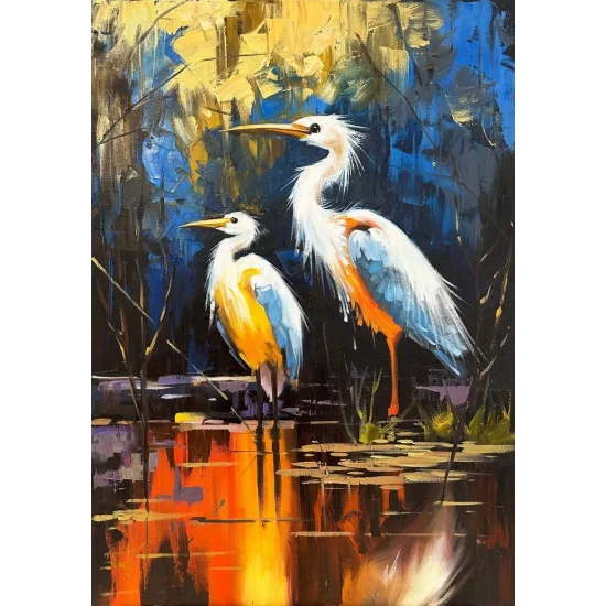 Song of the Cranes Oil Painting