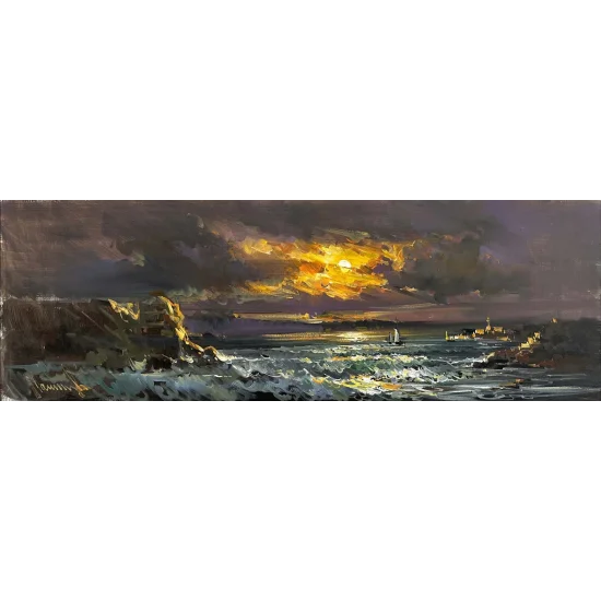 Ufukta Buluşma Yağlı Boya Tablosu