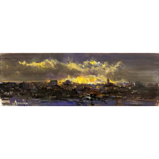 Ufukta İstanbul Yağlı Boya Tablosu