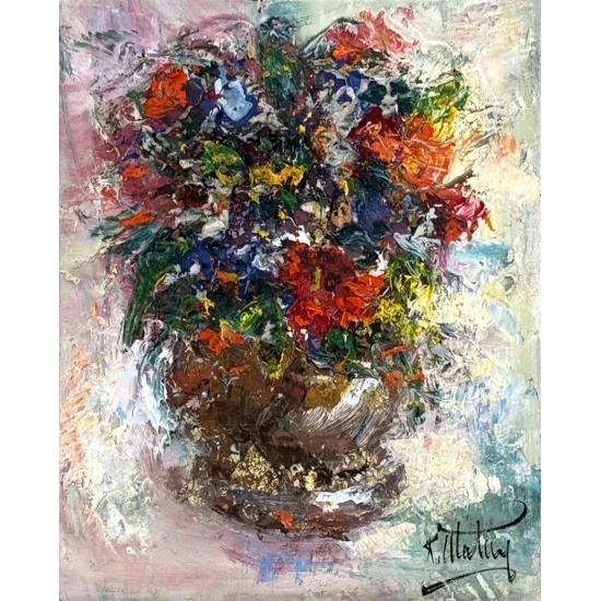 Umudun Çiçekleri Yağlı Boya Tablosu