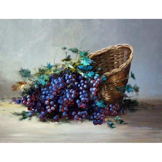 Üzüm Taneleri Yağlı Boya Tablosu