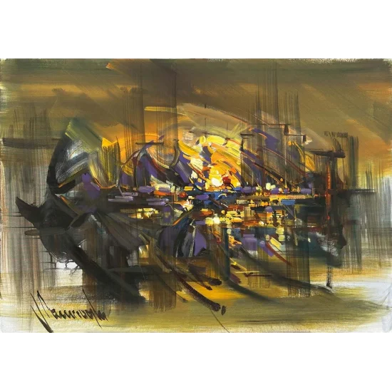 Varoluşun Kenarında Yağlı Boya Tablosu