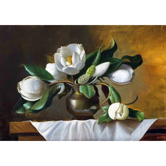 Magnolias in a Vase Oil Painting