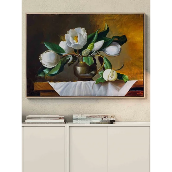Magnolias in a Vase Oil Painting