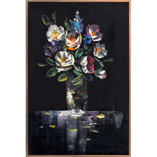 Vazoda Renk Cümbüşü Yağlı Boya Tablosu