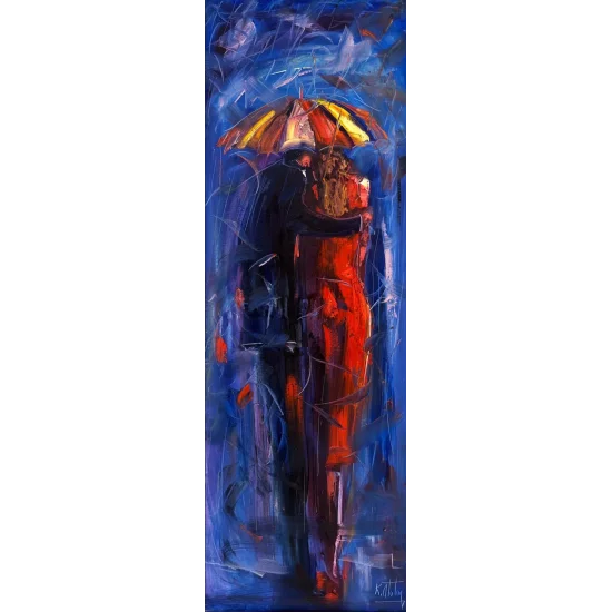 Love Under the Rain Oil Painting