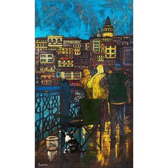 Waiting in the Rain Oil Painting