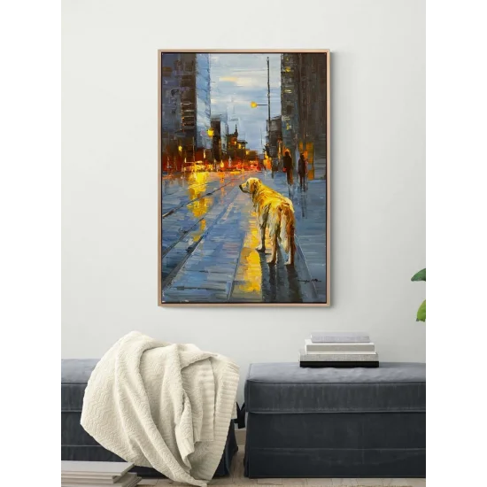 A Friend in the Rain Oil Painting