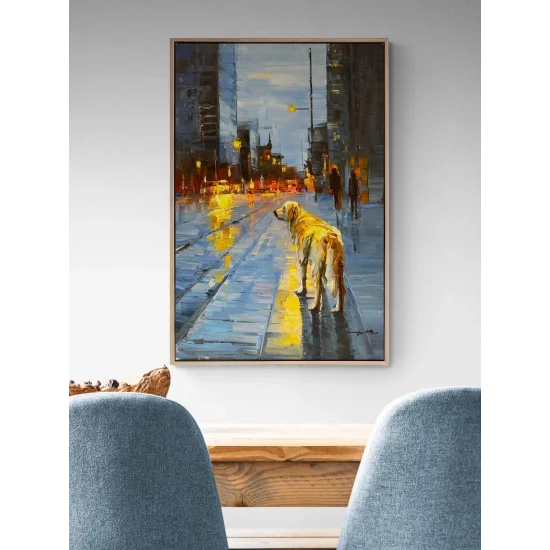 A Friend in the Rain Oil Painting