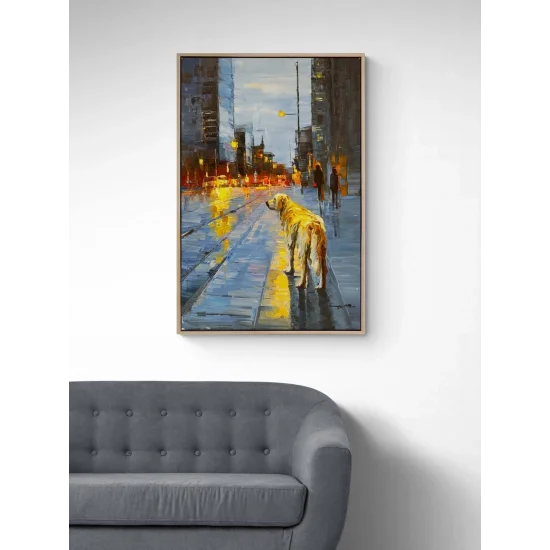 A Friend in the Rain Oil Painting