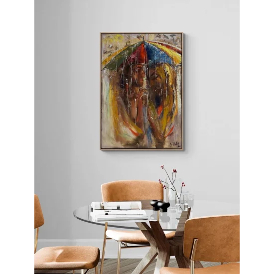 Together in the Rain Oil Painting