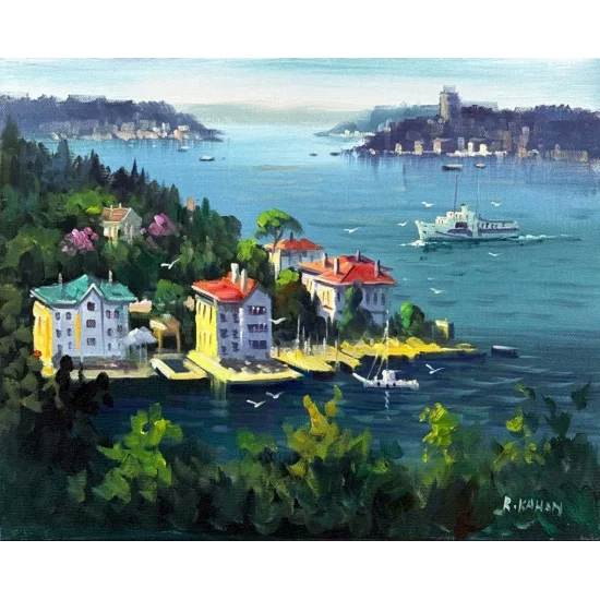 Breeze of the Waterfront Mansions Oil Painting