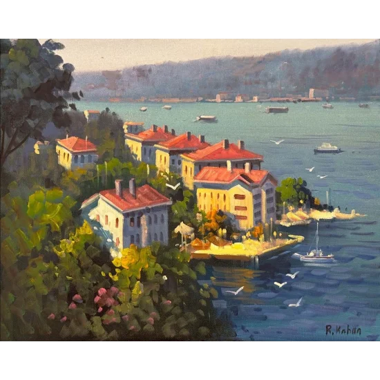 Yalıların Gölgesinde Yağlı Boya Tablosu