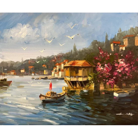 Yalının Huzuru Yağlı Boya Tablosu