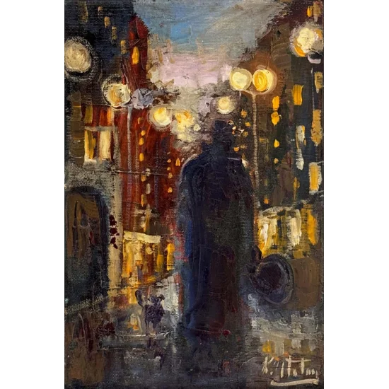 Yalnız Sokaklar Yağlı Boya Tablosu