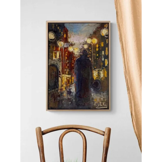 Yalnız Sokaklar Yağlı Boya Tablosu