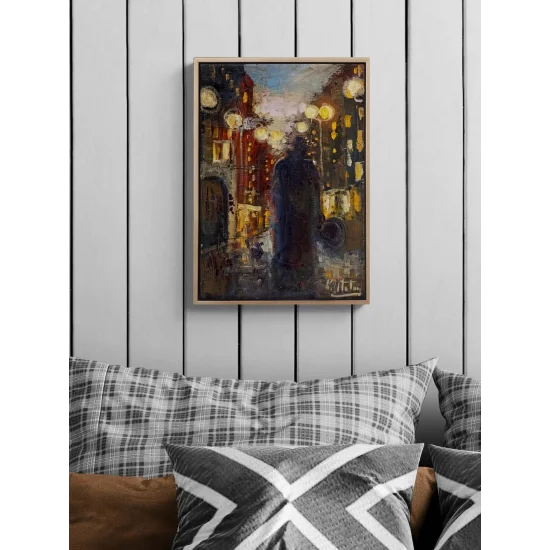 Yalnız Sokaklar Yağlı Boya Tablosu