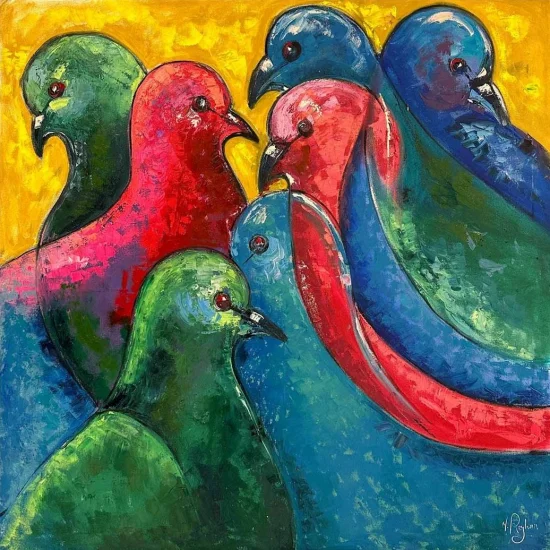 Yankılanan Renkler Yağlı Boya Tablosu