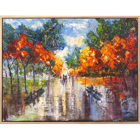 Yazdan Sonbahara Yolculuk Yağlı Boya Tablosu