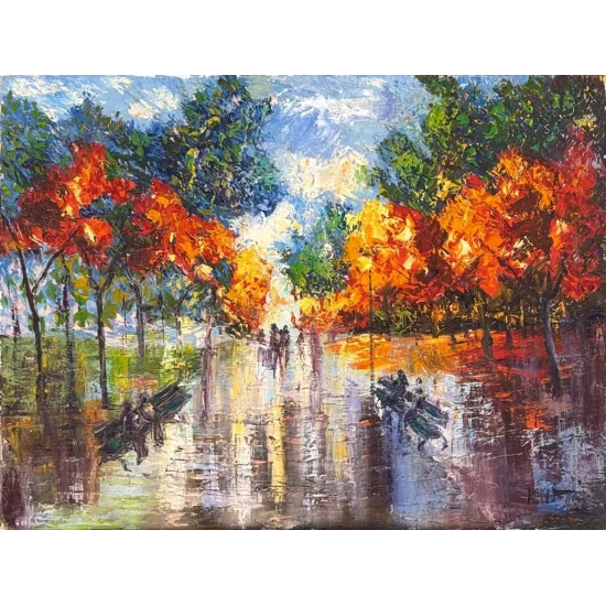 Yazdan Sonbahara Yolculuk Yağlı Boya Tablosu