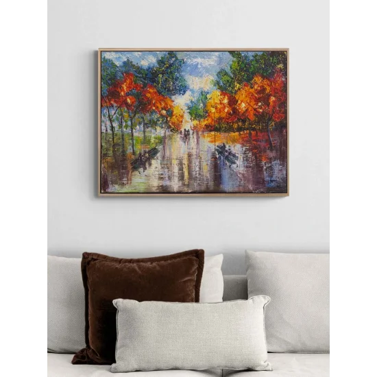 Yazdan Sonbahara Yolculuk Yağlı Boya Tablosu