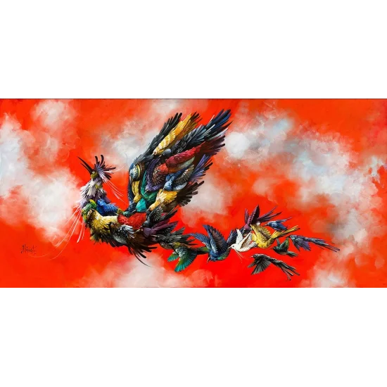 The Traveler of Seven Valleys - Simurg Oil Painting