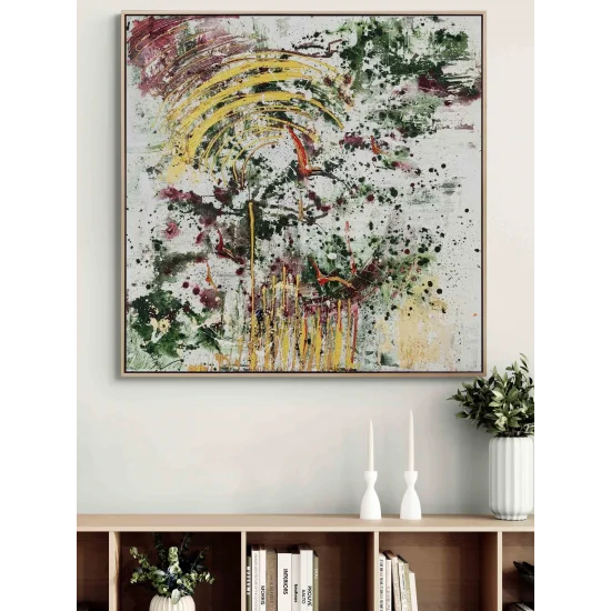 Yeşilin İçinden Yağlı Boya Tablosu