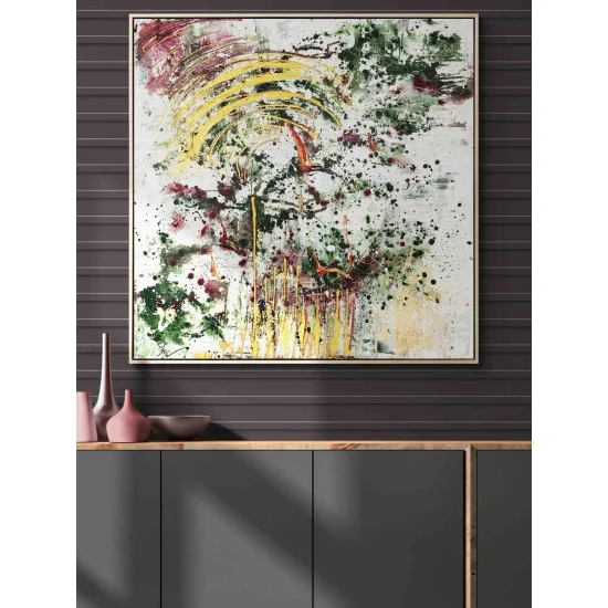 Yeşilin İçinden Yağlı Boya Tablosu