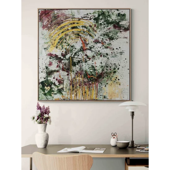 Yeşilin İçinden Yağlı Boya Tablosu