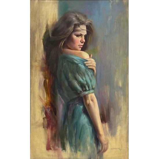 Yüzüne Düşen Zaman Yağlı Boya Tablosu