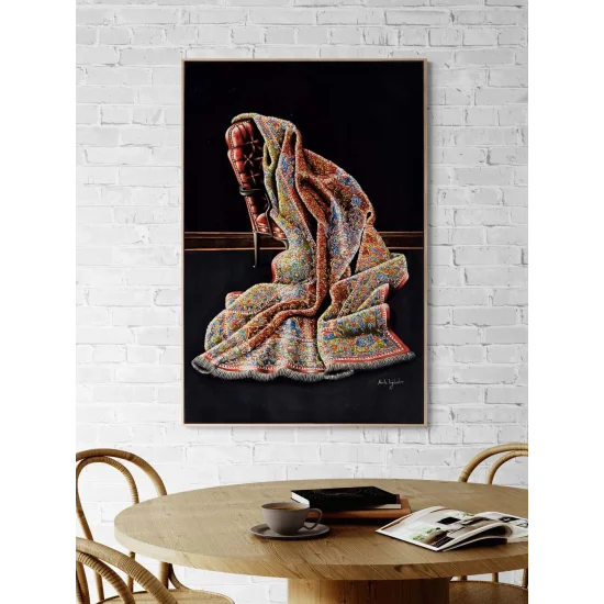 Zamana Serilmiş Desen Yağlı Boya Tablosu