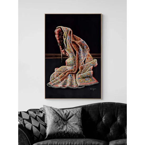 Zamana Serilmiş Desen Yağlı Boya Tablosu