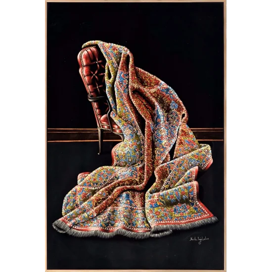 Zamana Serilmiş Desen Yağlı Boya Tablosu