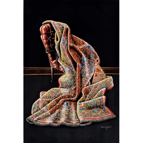 Zamana Serilmiş Desen Yağlı Boya Tablosu