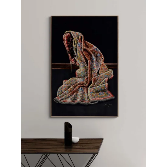 Zamana Serilmiş Desen Yağlı Boya Tablosu