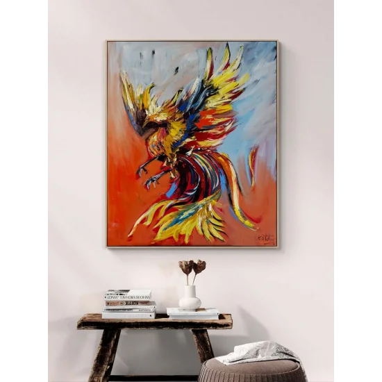 Wisdom Bird of Time Oil Painting | Simurg Art Gallery