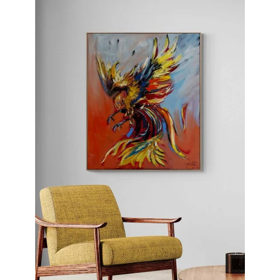 Wisdom Bird of Time Oil Painting | Simurg Art Gallery