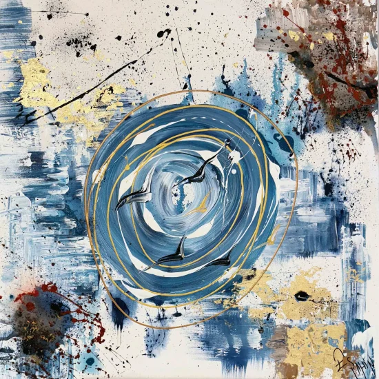 Zamanın Girdabında Yağlı Boya Tablosu