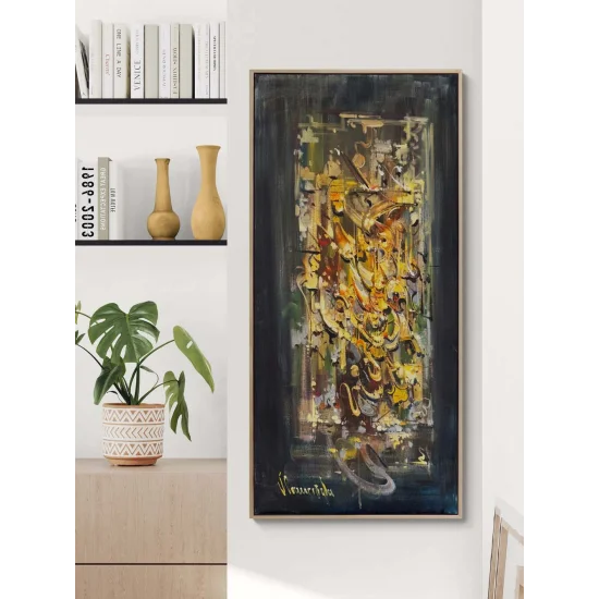 Zamanın İçinden Geçen Yağlı Boya Tablosu